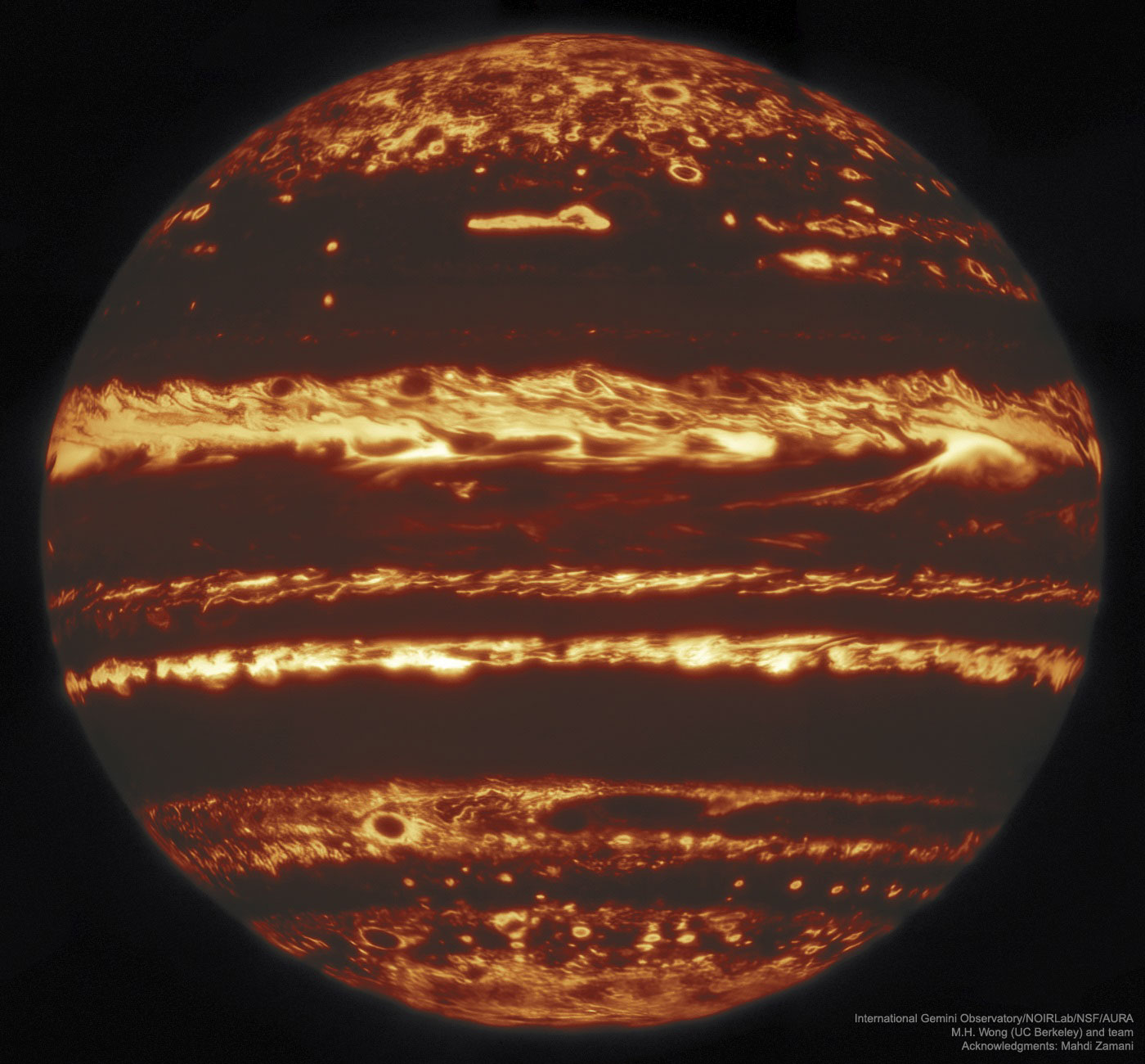 Jupiter in Infrared from Gemini