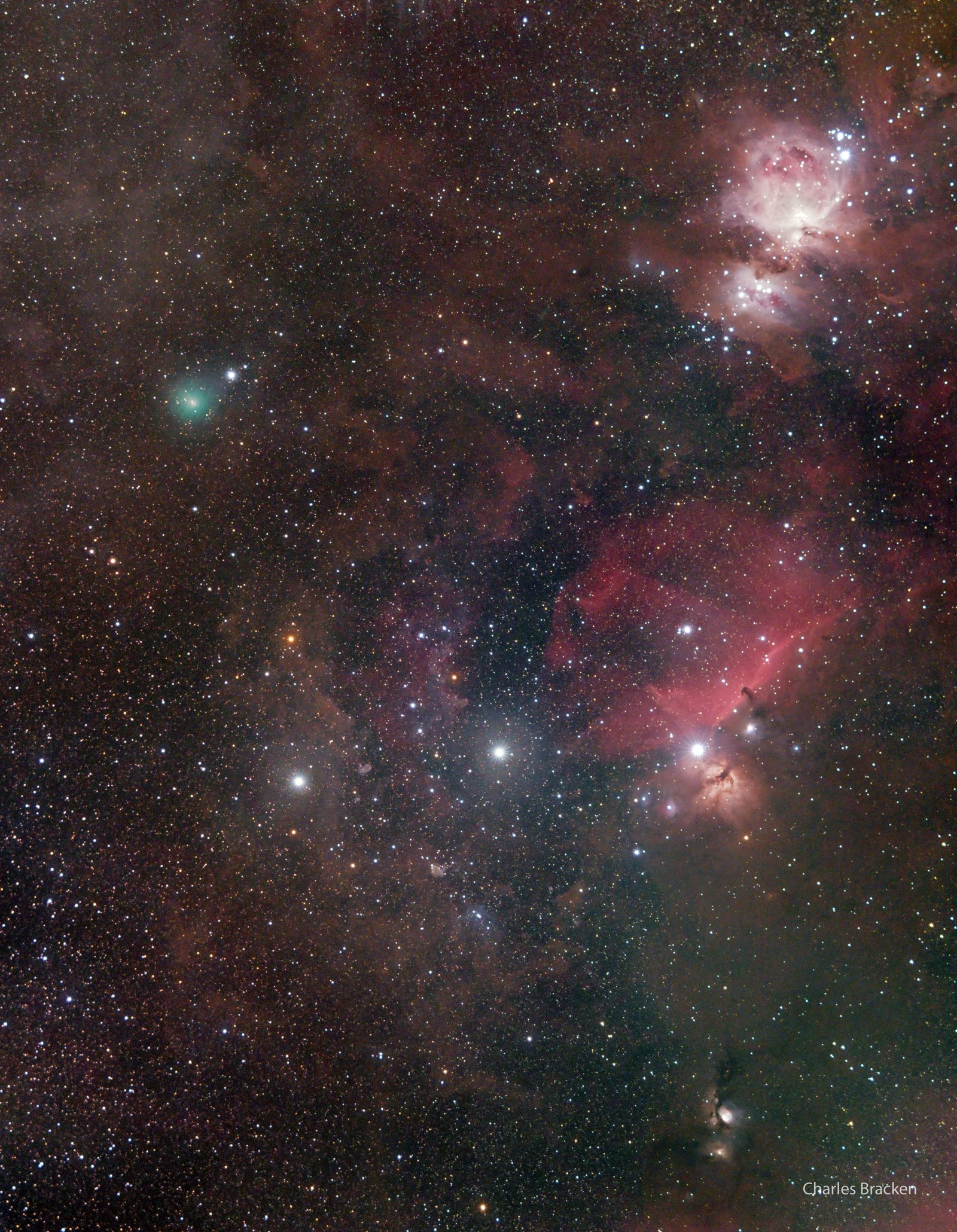 Comet ATLAS and Orion's Belt