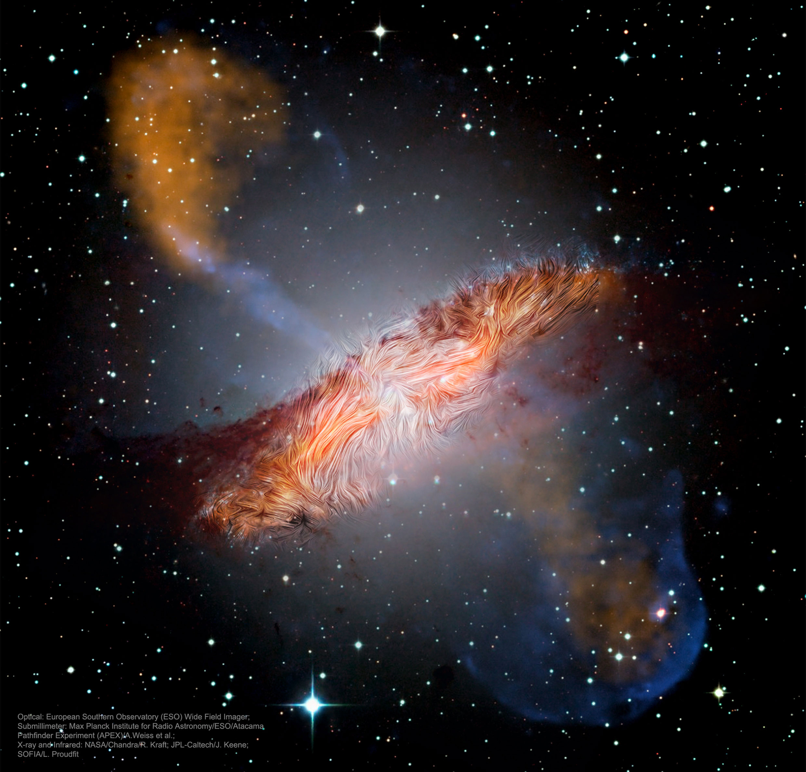 Centaurus A's Warped Magnetic Fields