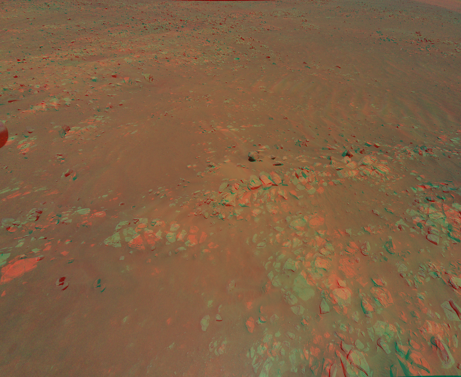 Jezero Crater: Raised Ridges in 3D