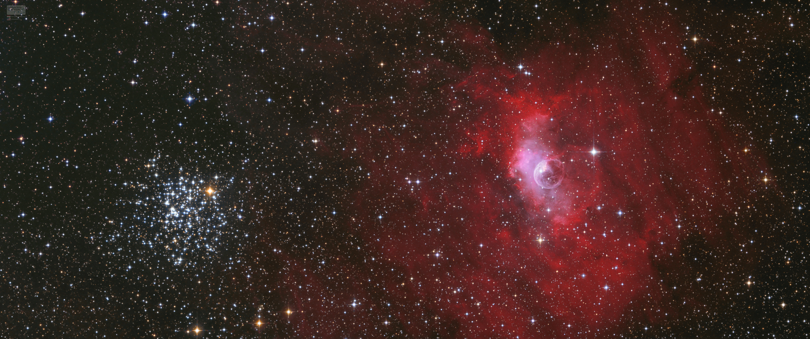 The Bubble and the Star Cluster
