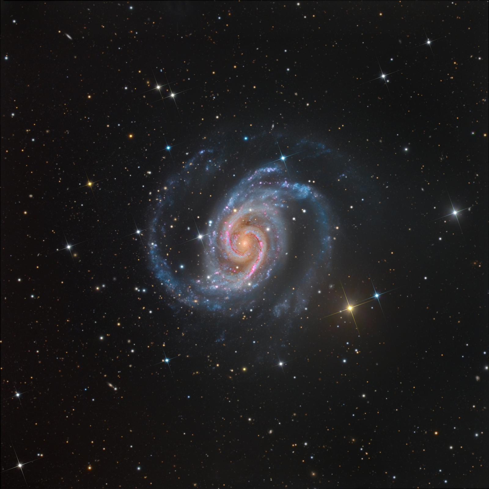 NGC 1566: The Spanish Dancer Spiral Galaxy