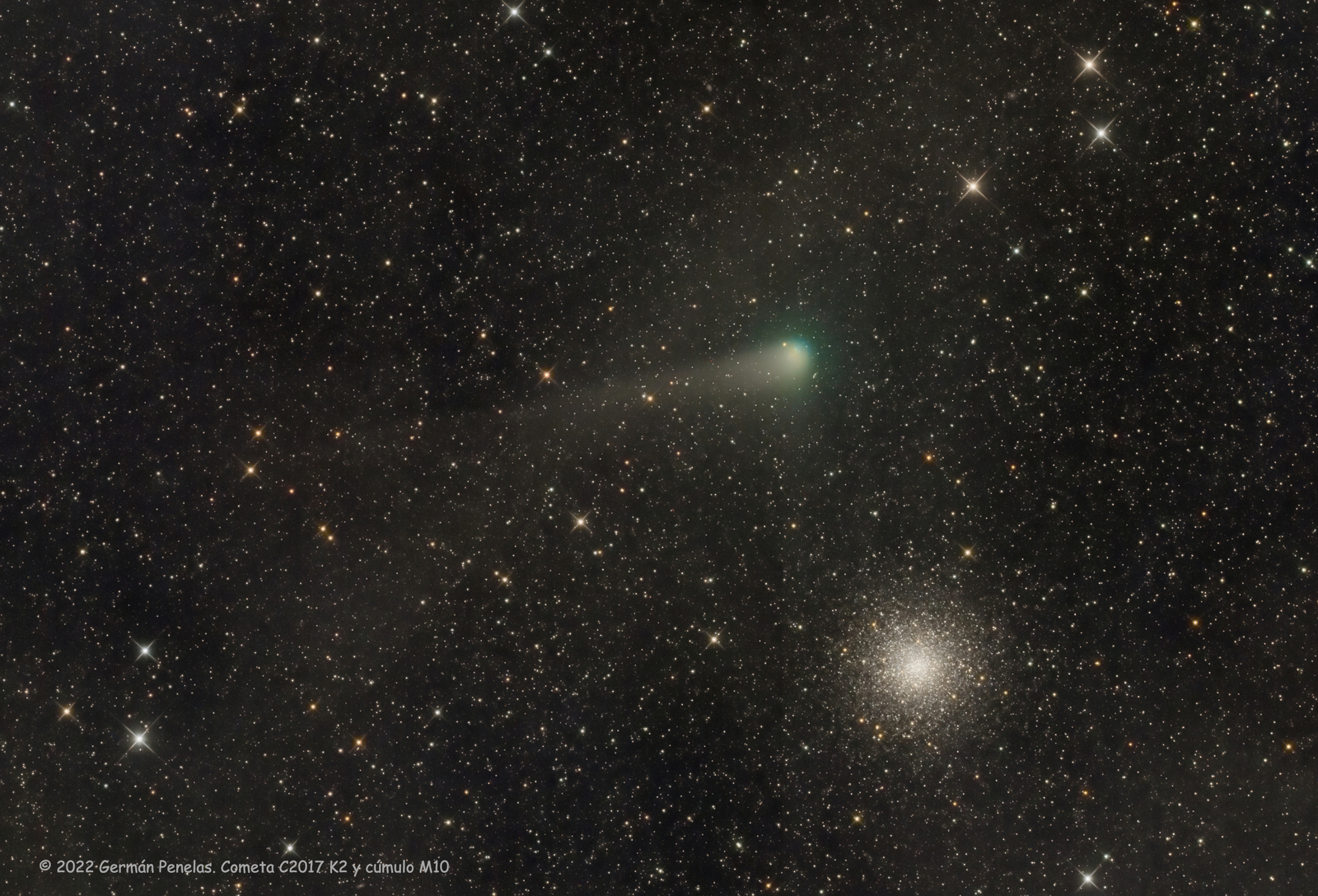 Messier 10 and Comet