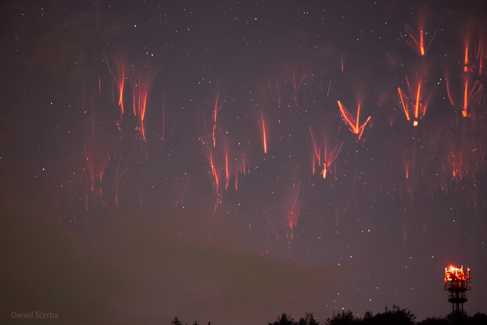 Red Sprite Lightning over the Czech Republic