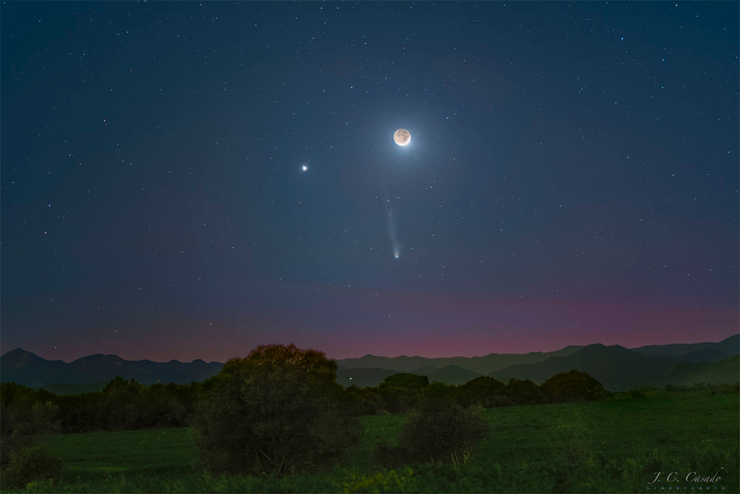Comet, Planet, Moon