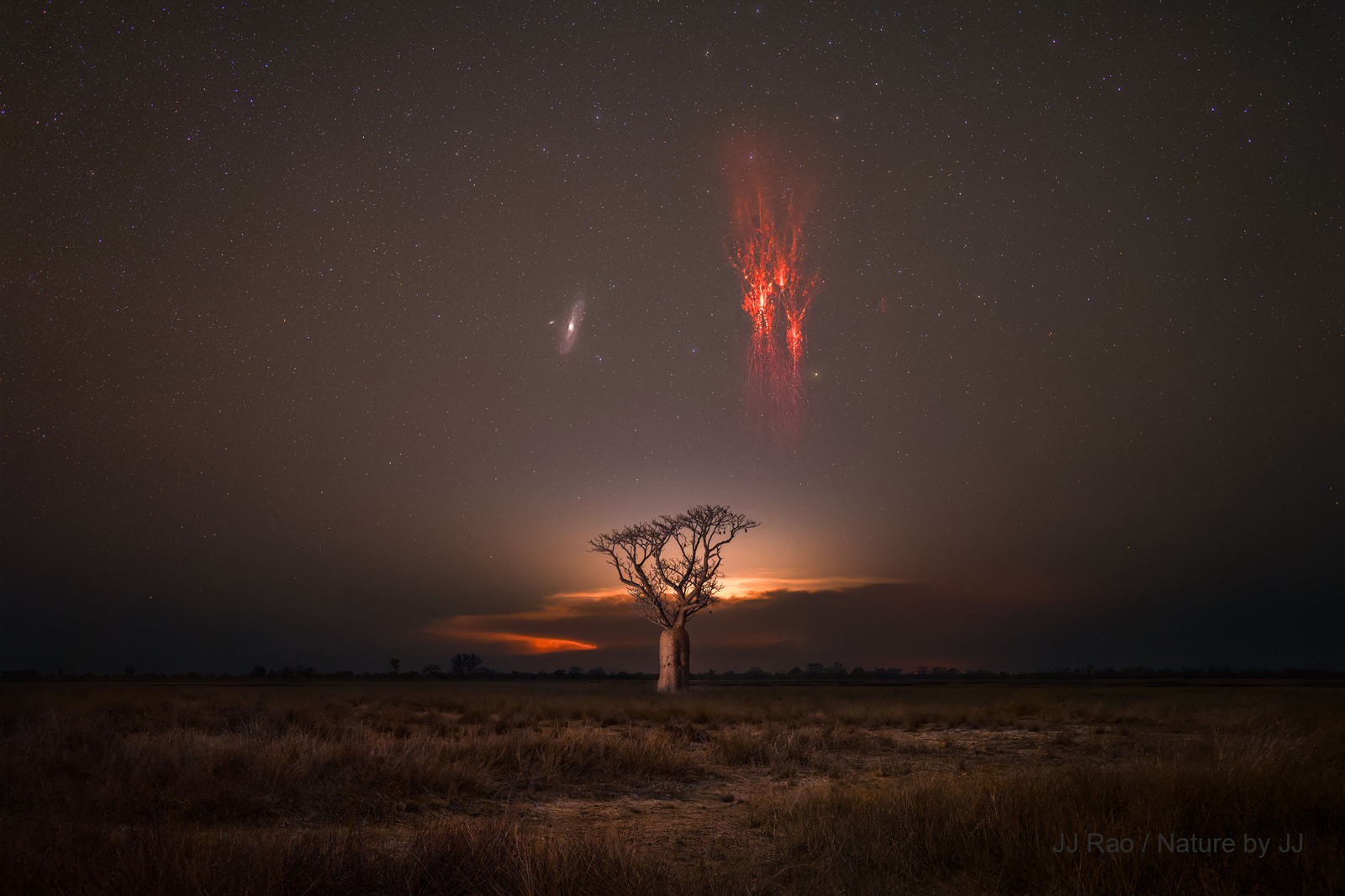 Andromeda and Sprites over Australia