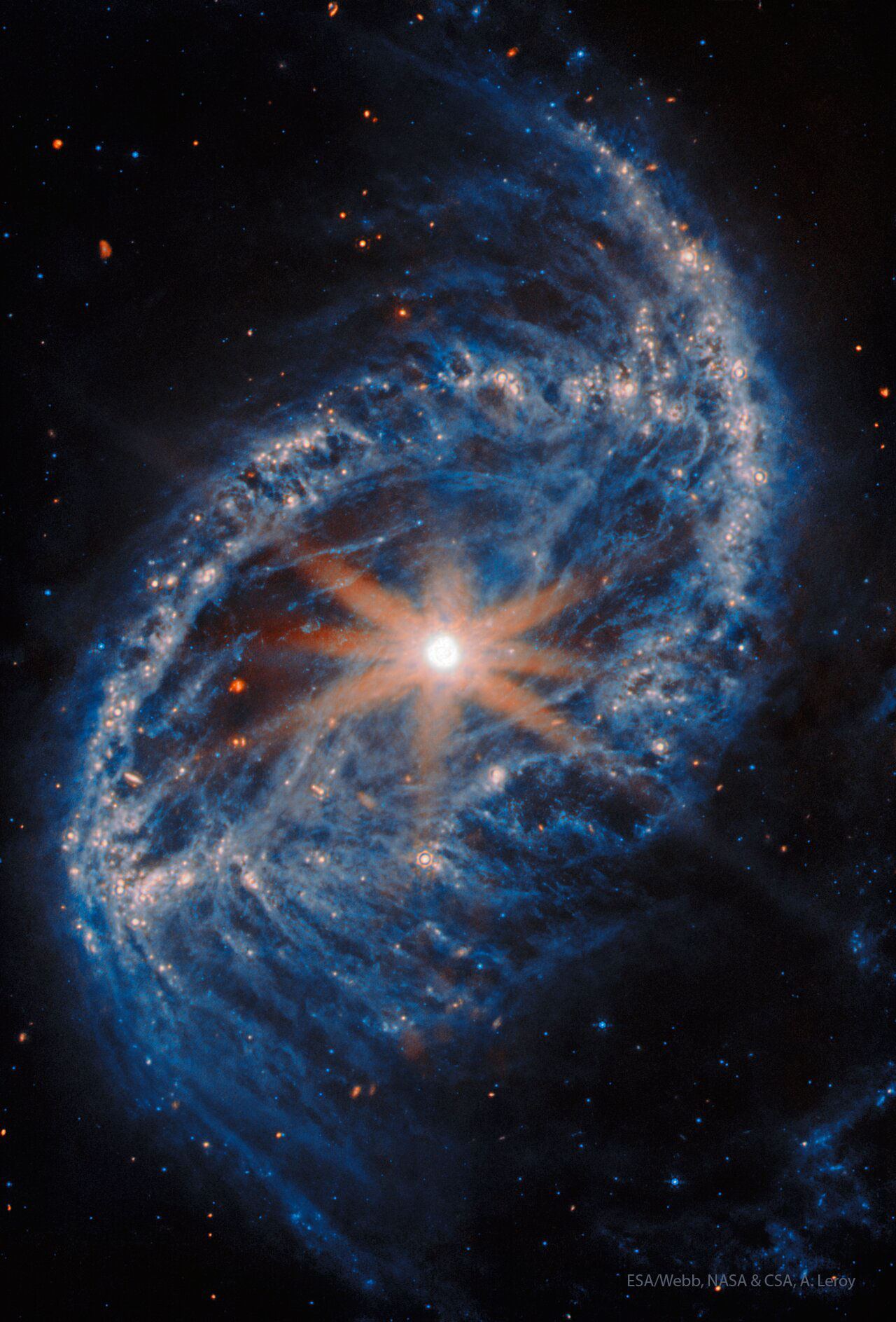 Spiral Galaxy NGC 2566 from Webb