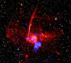 Preview of Possible Supernova Remnant in Galactic Center