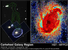 Preview of Comet-like Clouds in the Cartwheel Galaxy