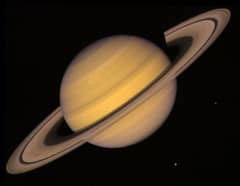 Preview of Saturn, Rings, and Two Moons