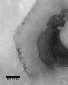 Preview of Martian Crater Shows Evidence of Dried Pond