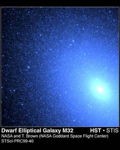 Preview of M32: Blue Stars in an Elliptical Galaxy