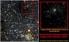 Preview of Gemini North Images Bow Shock Near Galactic Center