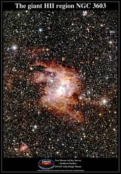 Preview of Giant Emission Nebula NGC 3603 in Infrared