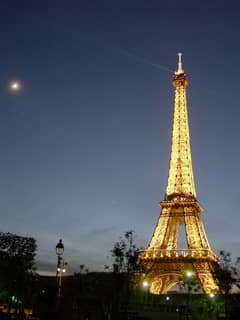 Preview of Moon and Planets by the Eiffel Tower