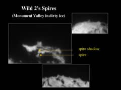 Preview of Unusual Spires Found on Comet Wild 2