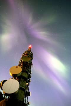 Preview of Aurora Over a Communications Tower