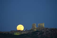 Preview of Moonrise, Cape Sounion, Greece