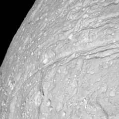 Preview of Cratered Cliffs of Ice on Saturn's Tethys