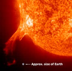 Preview of An Erupting Solar Prominence from SOHO