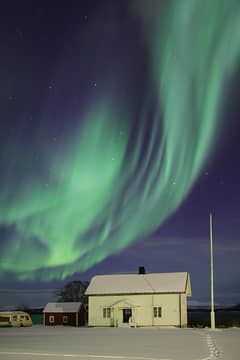 Preview of Green and Black Aurora Over Norway