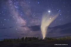 Preview of Old Faithful Below a Yellowstone Sky