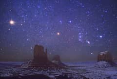 Preview of Mars and Orion Over Monument Valley