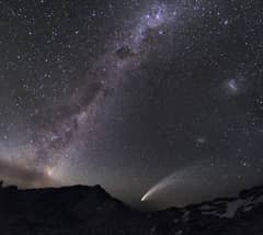 Preview of Three Galaxies and a Comet