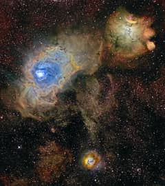 Preview of Three Nebulae in Narrow Band