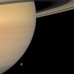 Preview of Saturn and Titan from Cassini