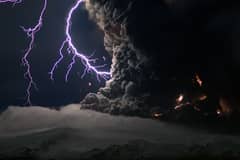 Preview of Ash and Lightning Above an Icelandic Volcano