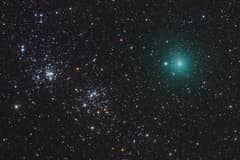 Preview of Comet Hartley Passes a Double Star Cluster