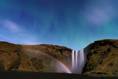 Preview of Waterfall, Moonbow, and Aurora from Iceland