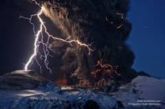 Preview of Ash and Lightning Above an Icelandic Volcano