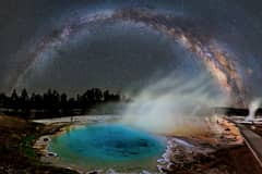 Preview of Milky Way over Yellowstone