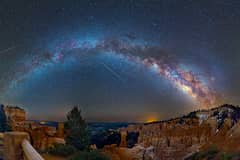 Preview of Meteors, Planes, and a Galaxy over Bryce Canyon