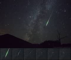 Preview of Perseid Fireball at Sunset Crater