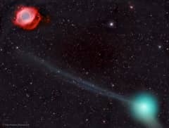 Preview of Comet PanSTARRS and the Helix Nebula