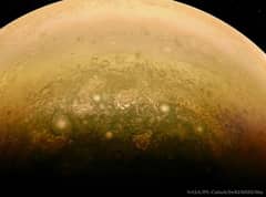 Preview of Clouds Near Jupiter's South Pole from Juno