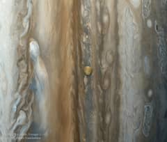 Preview of Io over Jupiter from Voyager 1