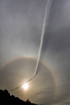 Preview of Plane Contrail and Sun Halo