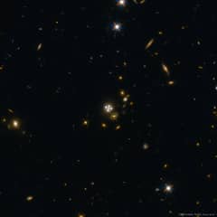 Preview of Four Quasar Images Surround a Galaxy Lens