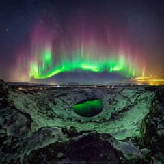 Preview of Colorful Aurora over Iceland