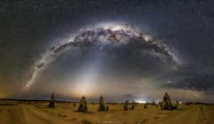 Preview of Milky Way and Zodiacal Light over Australian Pinnacles