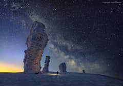 Preview of The Milky Way over the Seven Strong Men Rock Formations