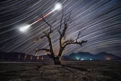 Preview of Bow Tie Moon and Star Trails