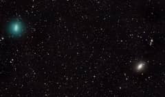 Preview of Comet Iwamoto and the Sombrero Galaxy