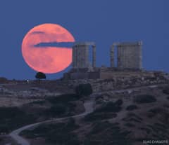 Preview of Strawberry Moon over the Temple of Poseidon