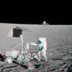 Preview of Apollo 12 and Surveyor 3 Stereo View