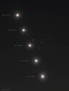 Preview of Venus and the Pleiades in April